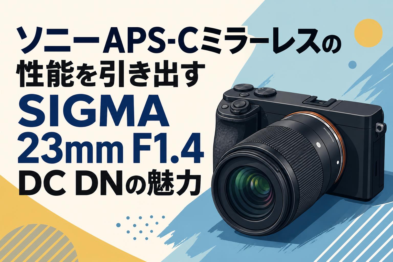 ソニーAPS-Cミラーレスの性能を引き出すSIGMA 23mm F1.4 DC DNの魅力
