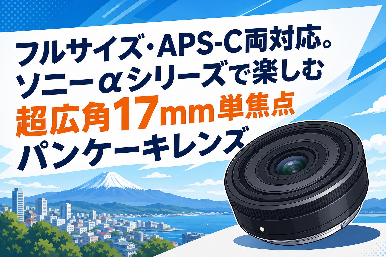 フルサイズ・APS-C両対応。ソニーαシリーズで楽しむ超広角17mm単焦点パンケーキレンズ