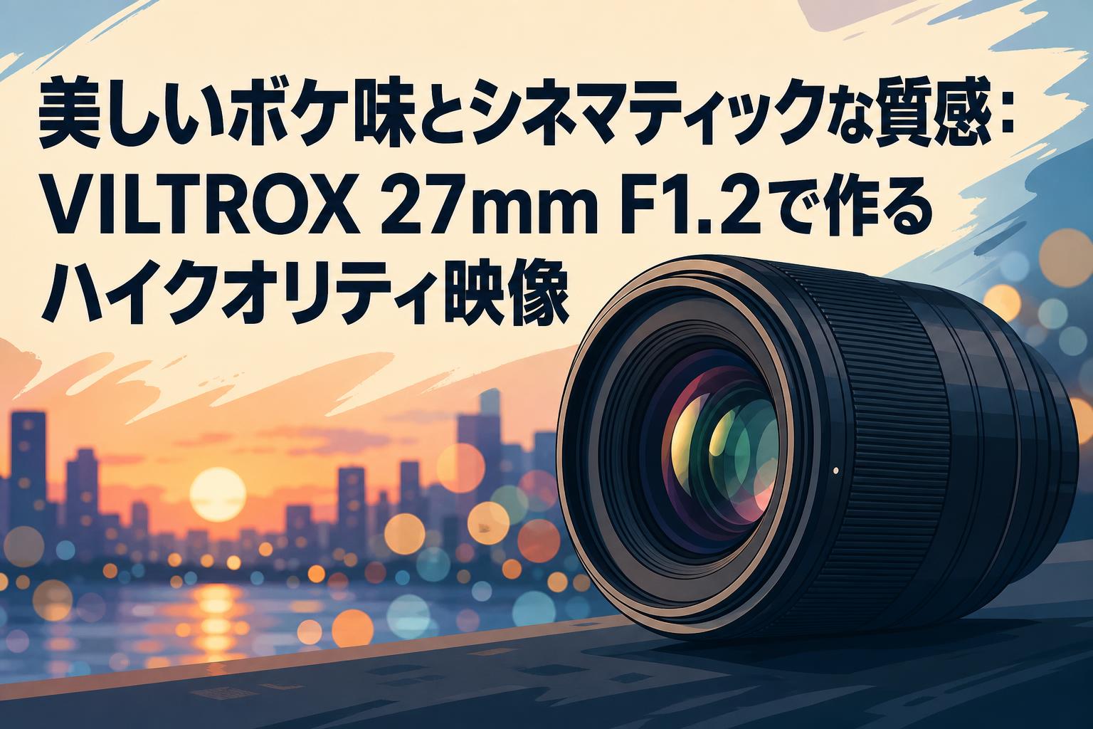 美しいボケ味とシネマティックな質感：VILTROX 27mm F1.2で作るハイクオリティ映像