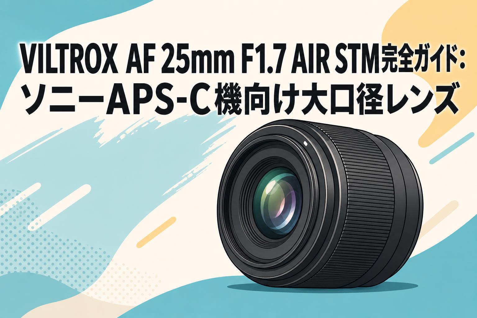 VILTROX AF 25mm F1.7 AIR STM完全ガイド：ソニーAPS-C機向け大口径レンズ