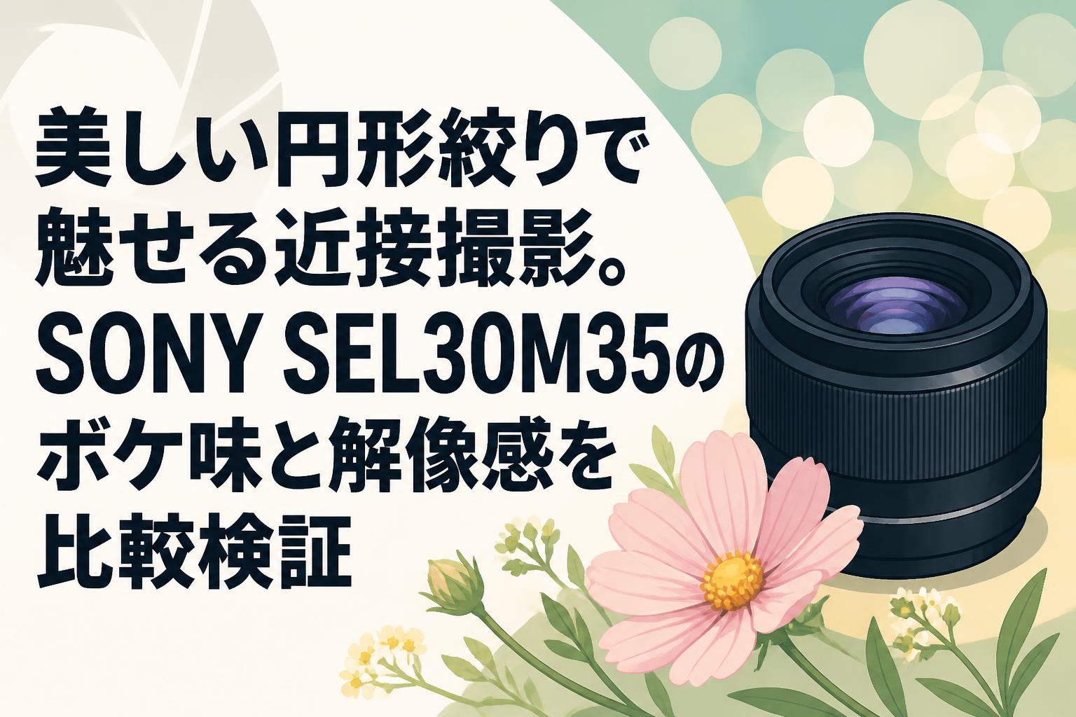 美しい円形絞りで魅せる近接撮影。SONY SEL30M35のボケ味と解像感を比較検証
