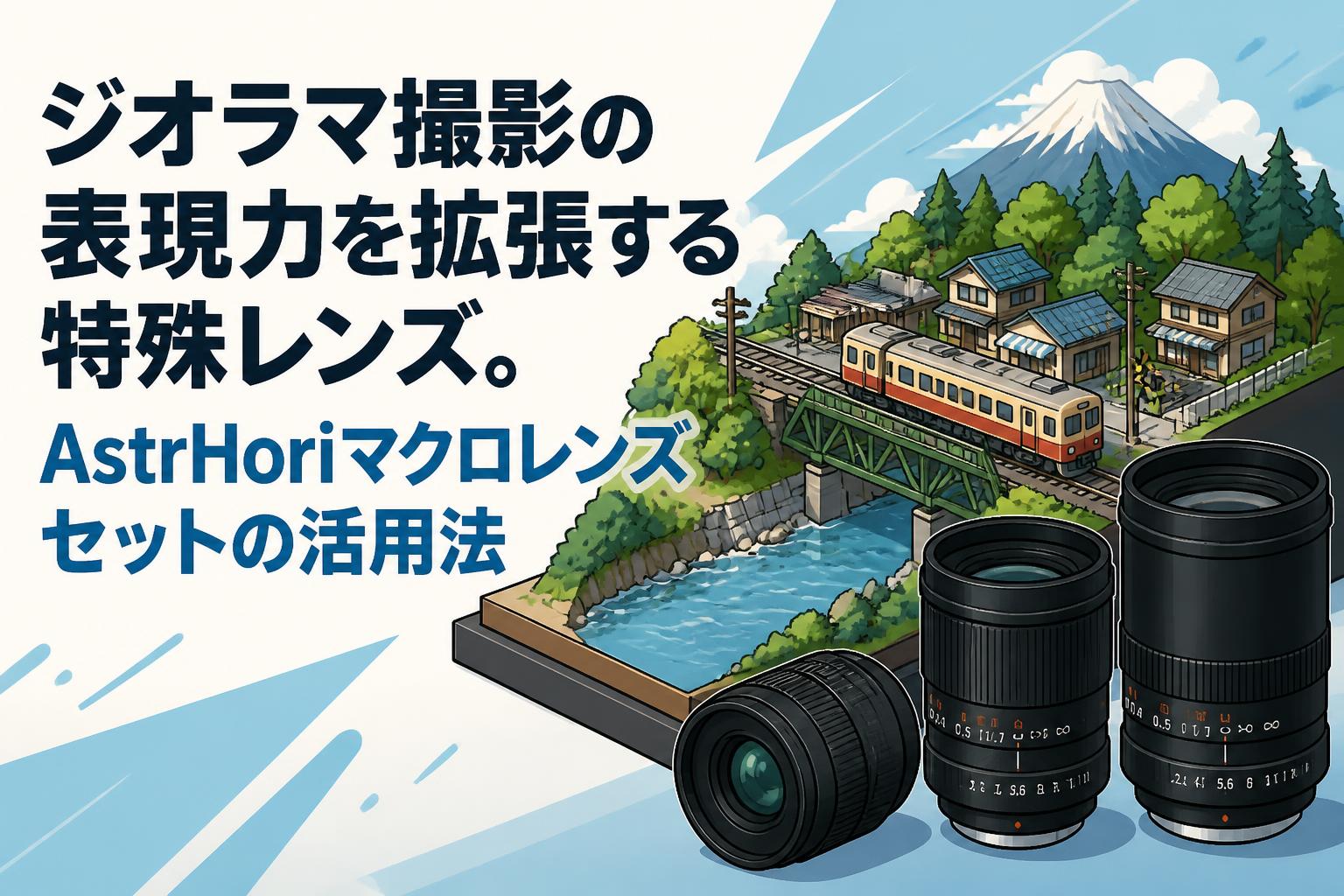 ジオラマ撮影の表現力を拡張する特殊レンズ。AstrHoriマクロレンズセットの活用法
