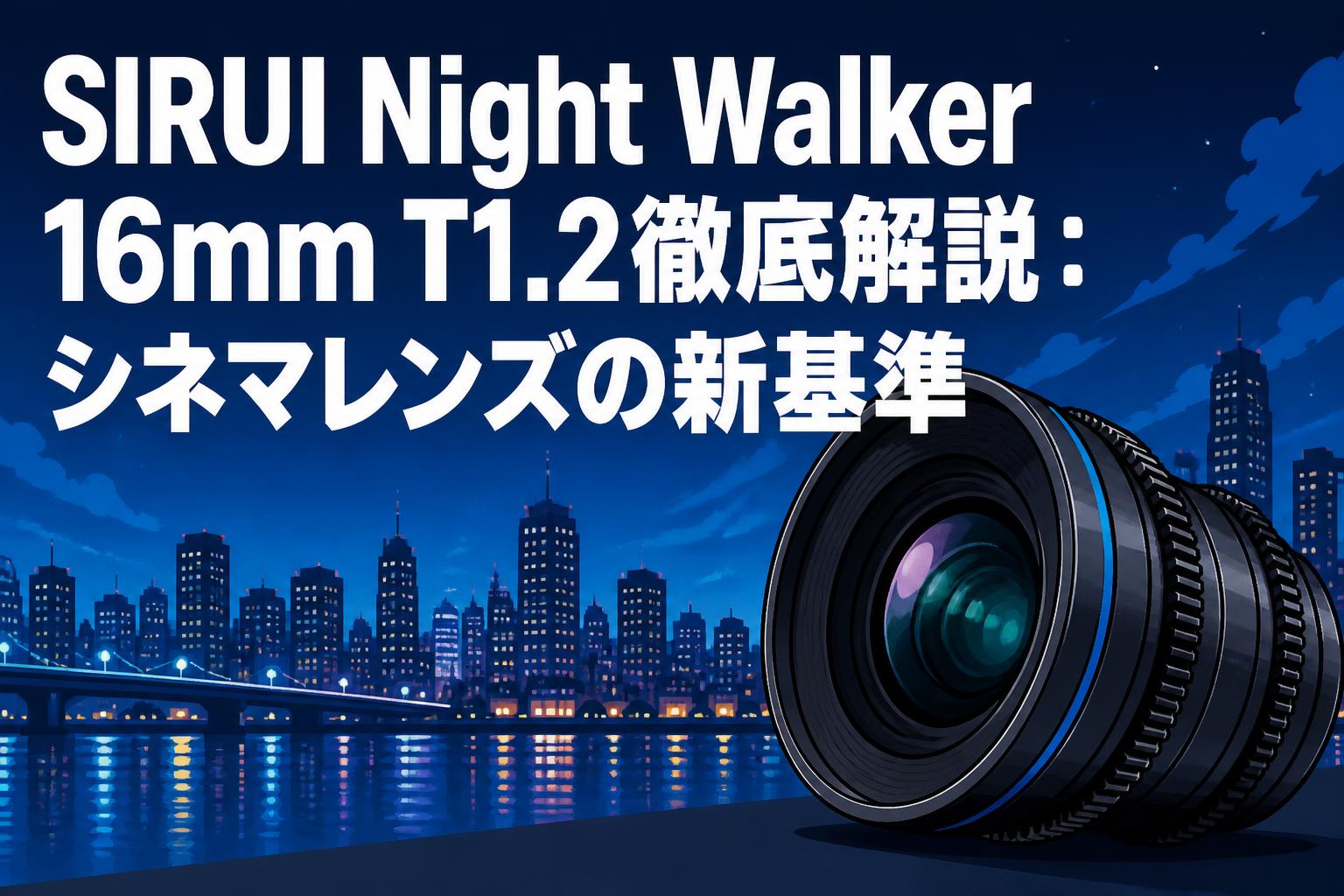 SIRUI Night Walker 16mm T1.2徹底解説：シネマレンズの新基準