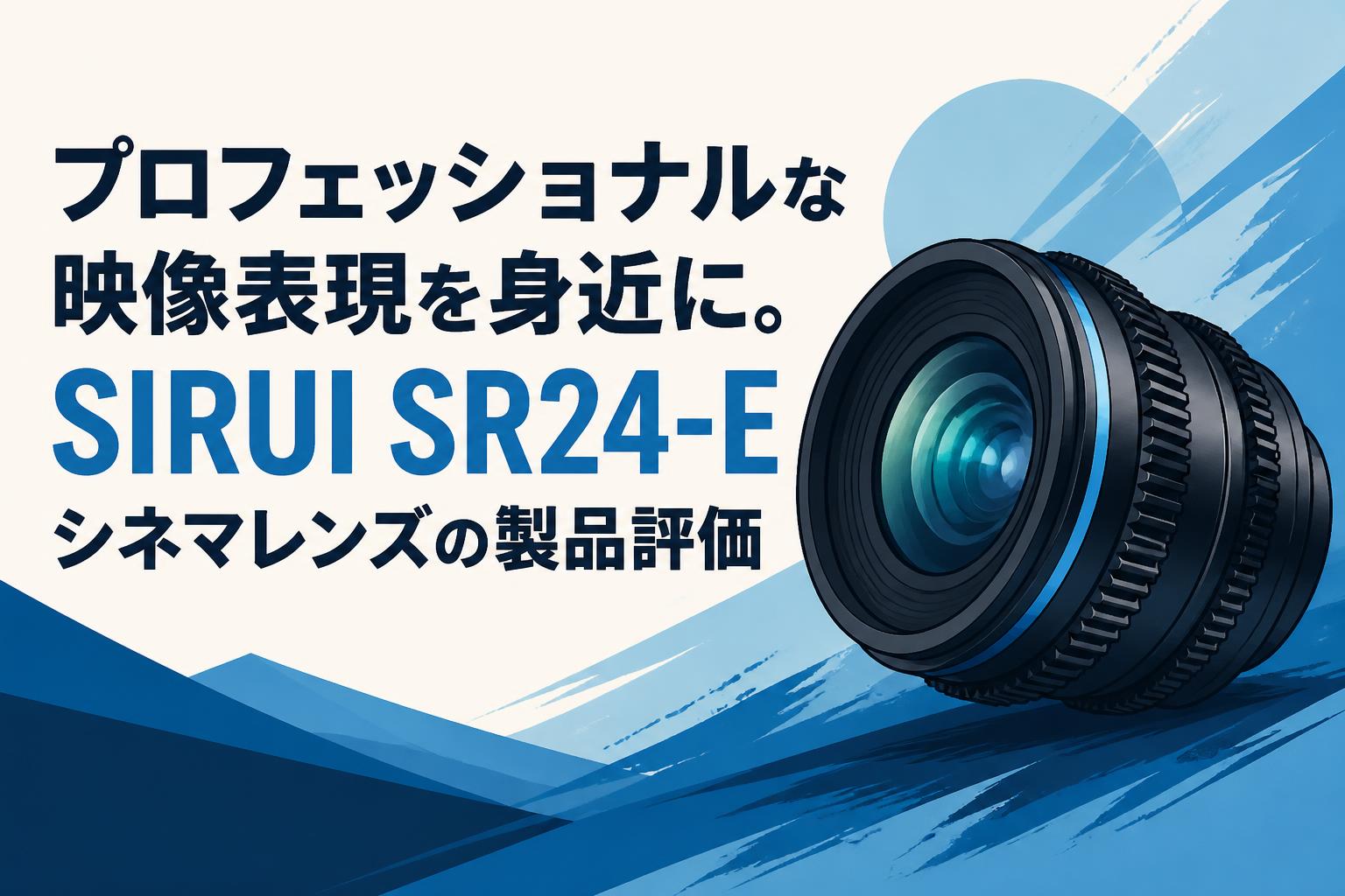プロフェッショナルな映像表現を身近に。SIRUI SR24-E シネマレンズの製品評価