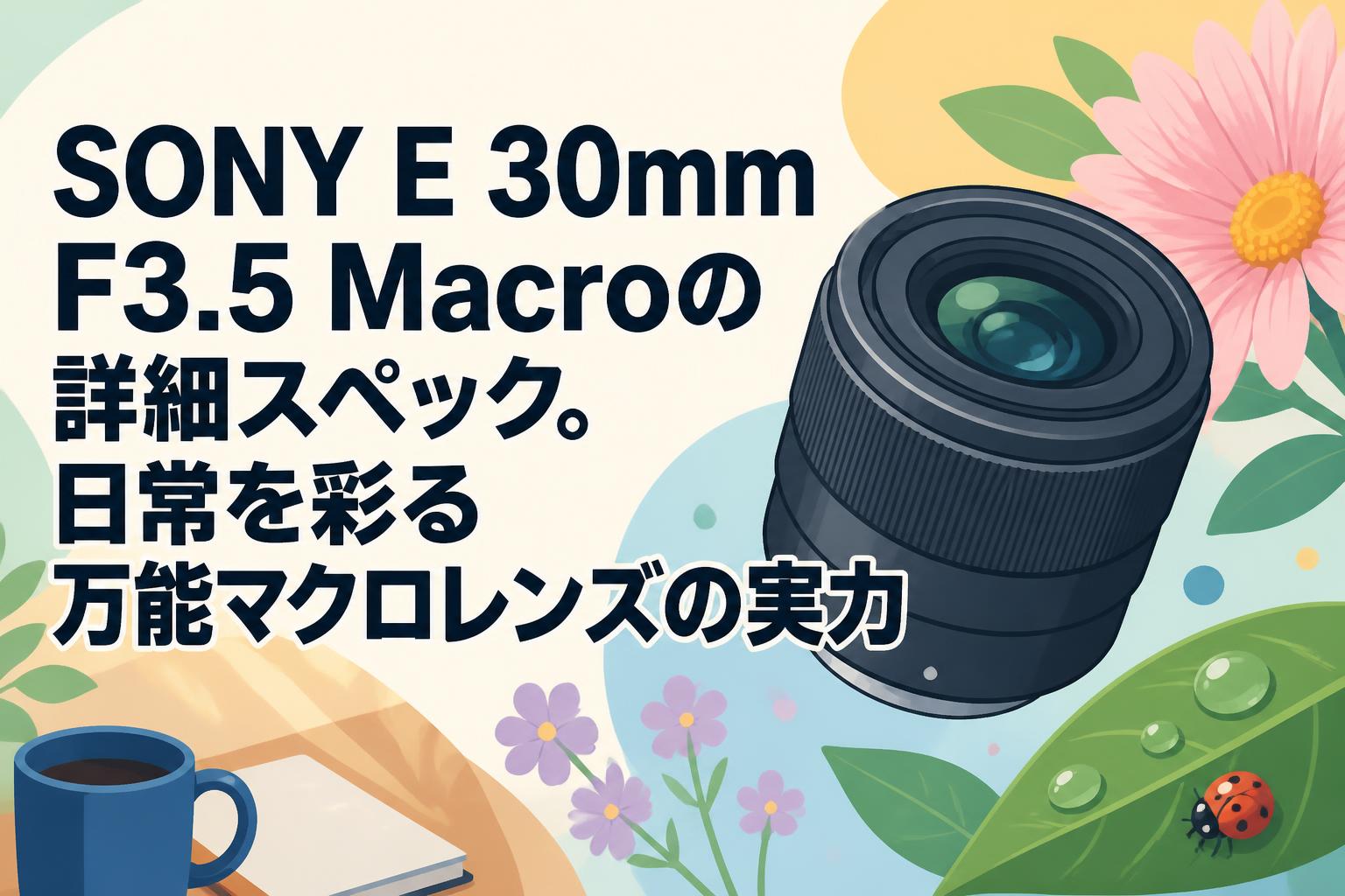 SONY E 30mm F3.5 Macroの詳細スペック。日常を彩る万能マクロレンズの実力