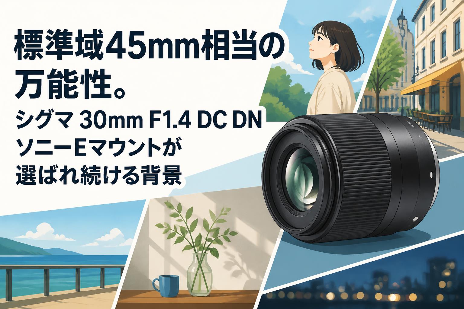 標準域45mm相当の万能性。シグマ 30mm F1.4 DC DN ソニーEマウントが選ばれ続ける背景