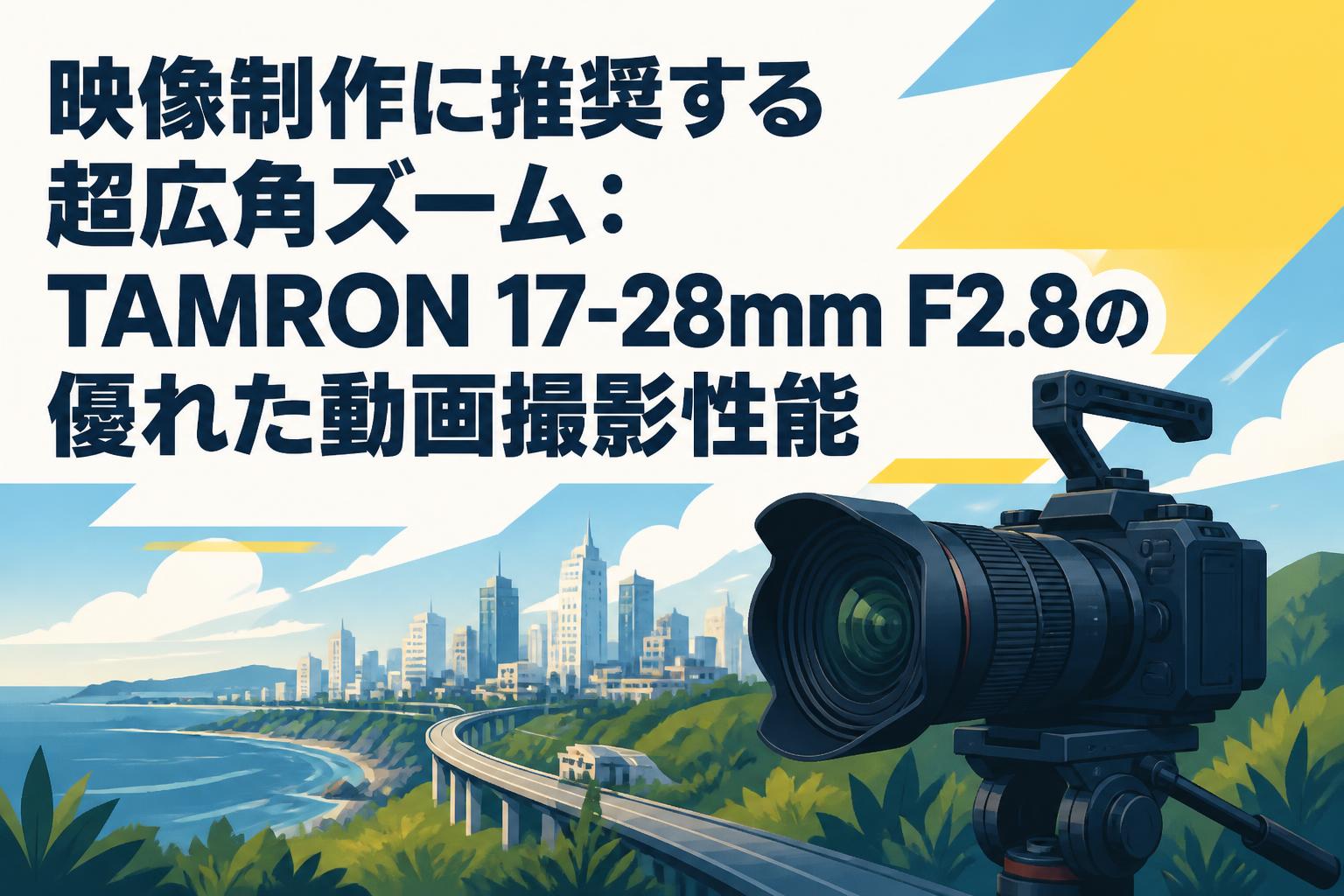 映像制作に推奨する超広角ズーム：TAMRON 17-28mm F2.8の優れた動画撮影性能