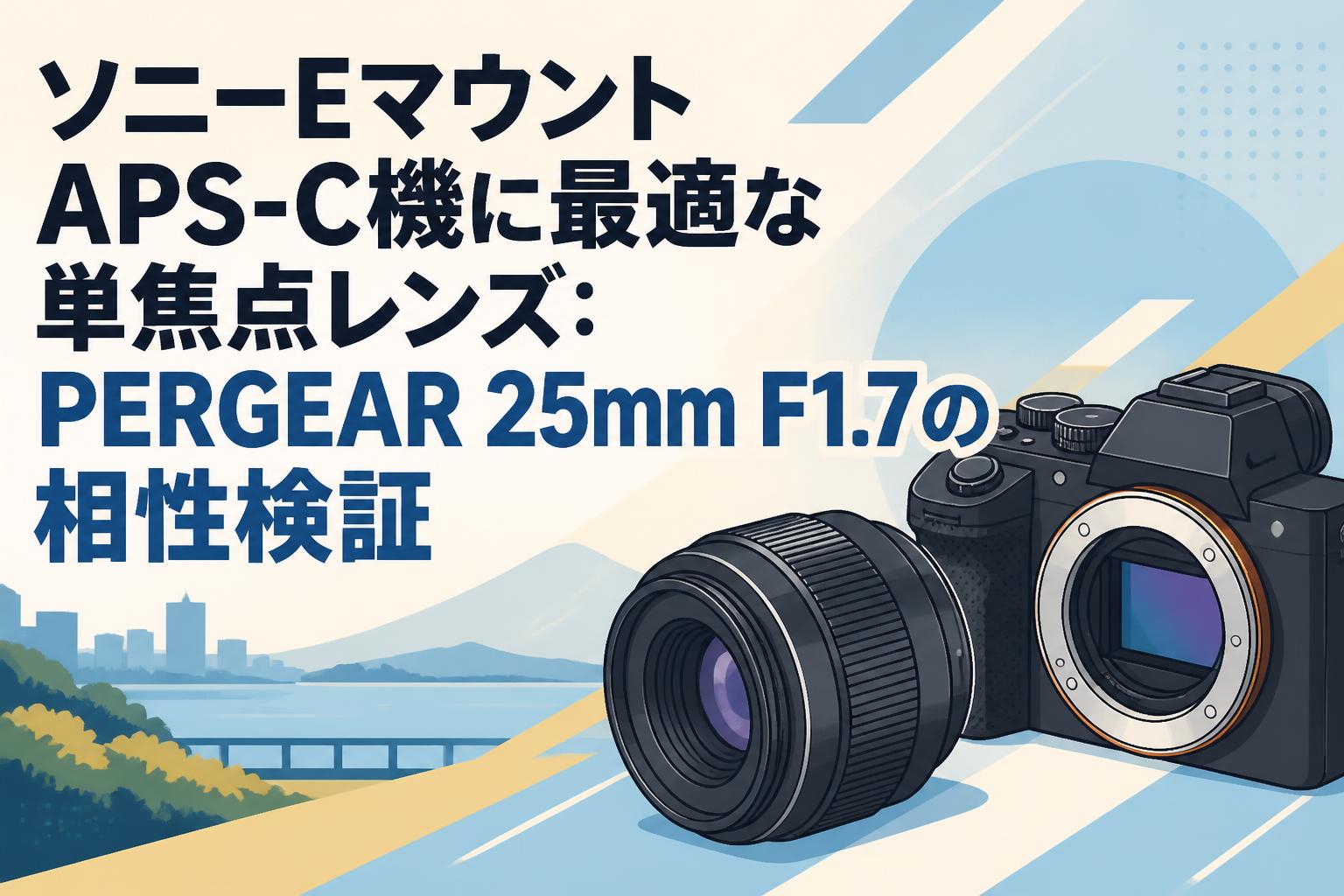 ソニーEマウントAPS-C機に最適な単焦点レンズ：PERGEAR 25mm F1.7の相性検証