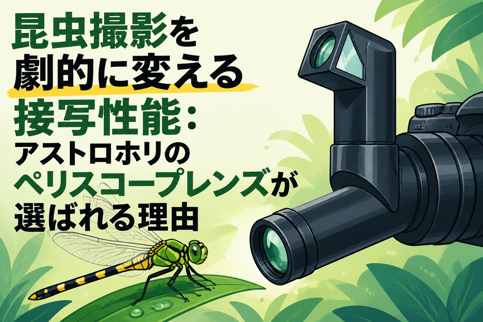 昆虫撮影を劇的に変える接写性能：アストロホリのペリスコープレンズが選ばれる理由