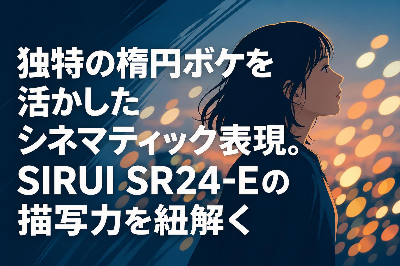 独特の楕円ボケを活かしたシネマティック表現。SIRUI SR24-Eの描写力を紐解く