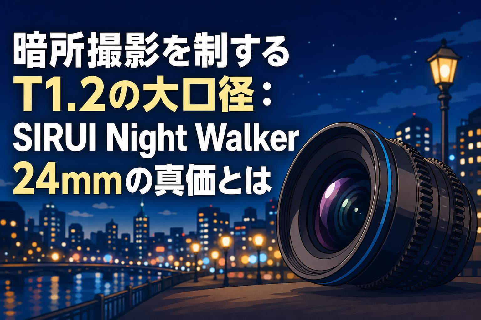 暗所撮影を制するT1.2の大口径：SIRUI Night Walker 24mmの真価とは