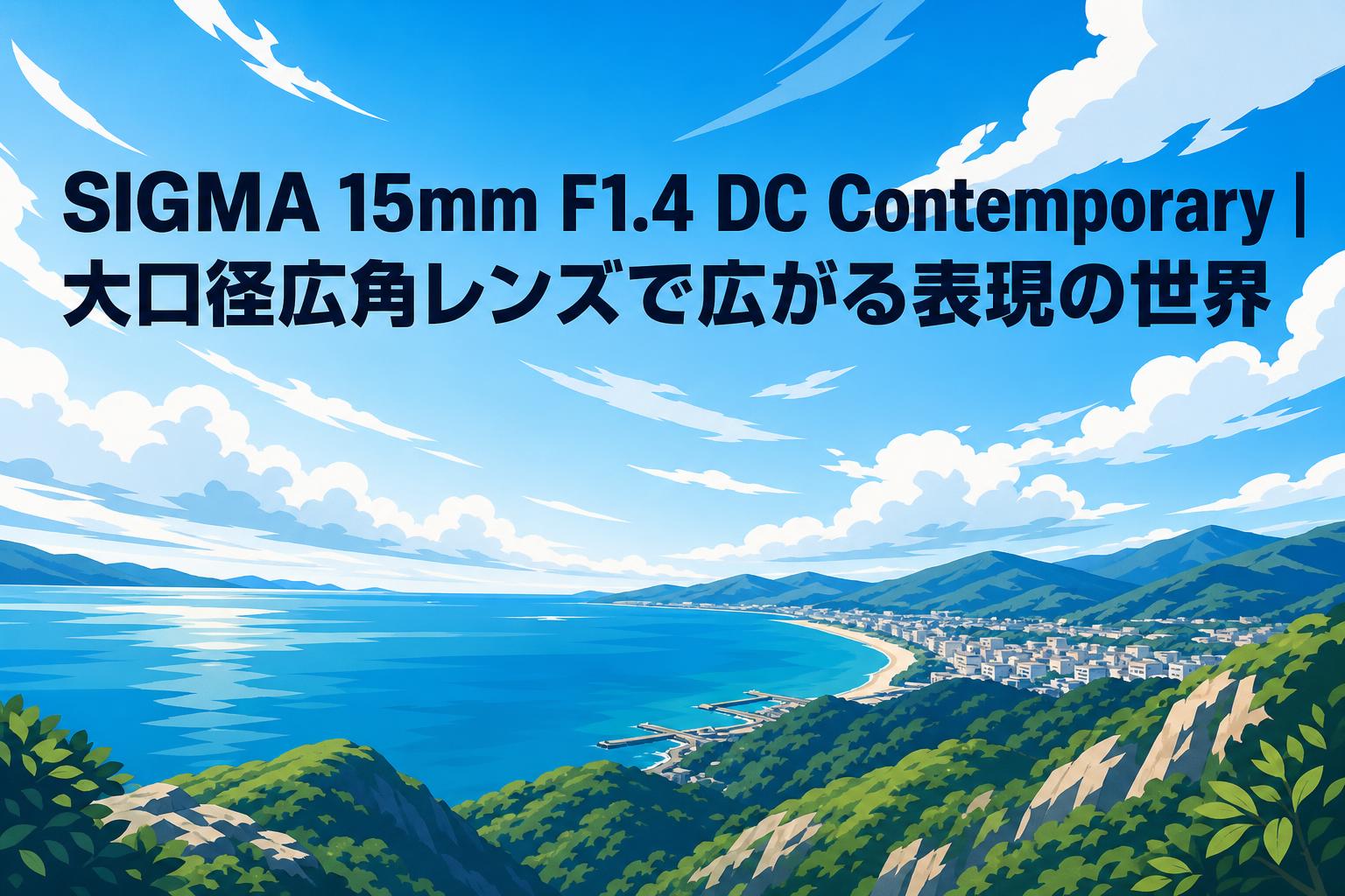 SIGMA 15mm F1.4 DC Contemporary｜大口径広角レンズで広がる表現の世界
