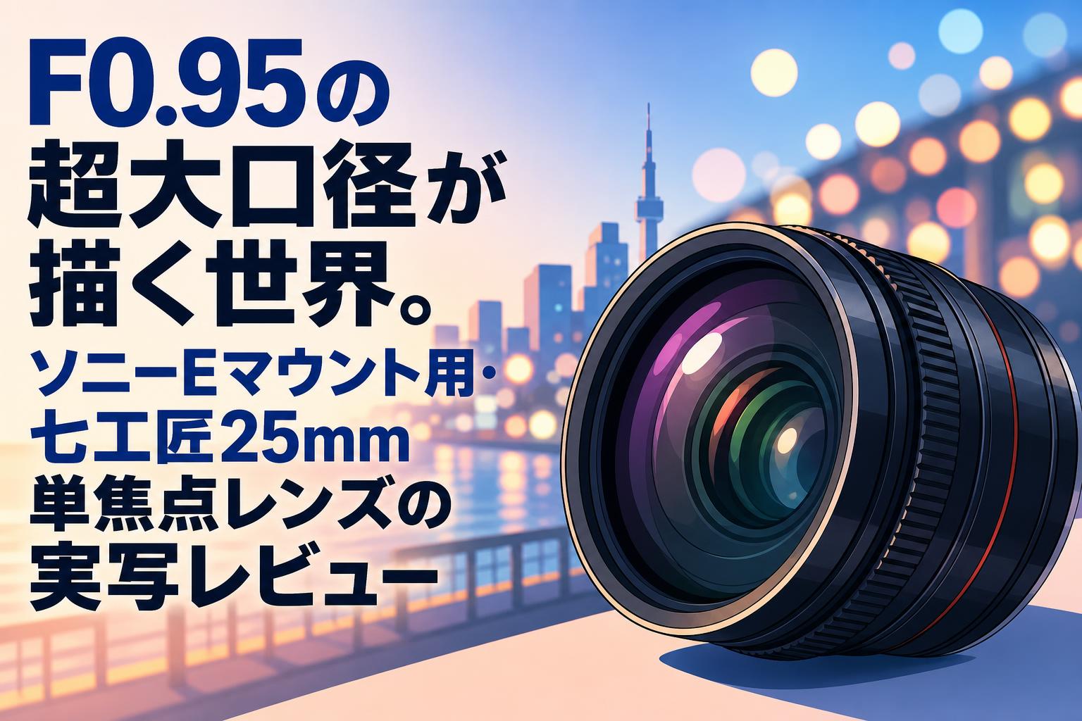 F0.95の超大口径が描く世界。ソニーEマウント用・七工匠25mm単焦点レンズの実写レビュー