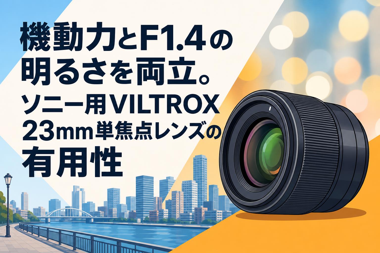 機動力とF1.4の明るさを両立。ソニー用VILTROX 23mm単焦点レンズの有用性