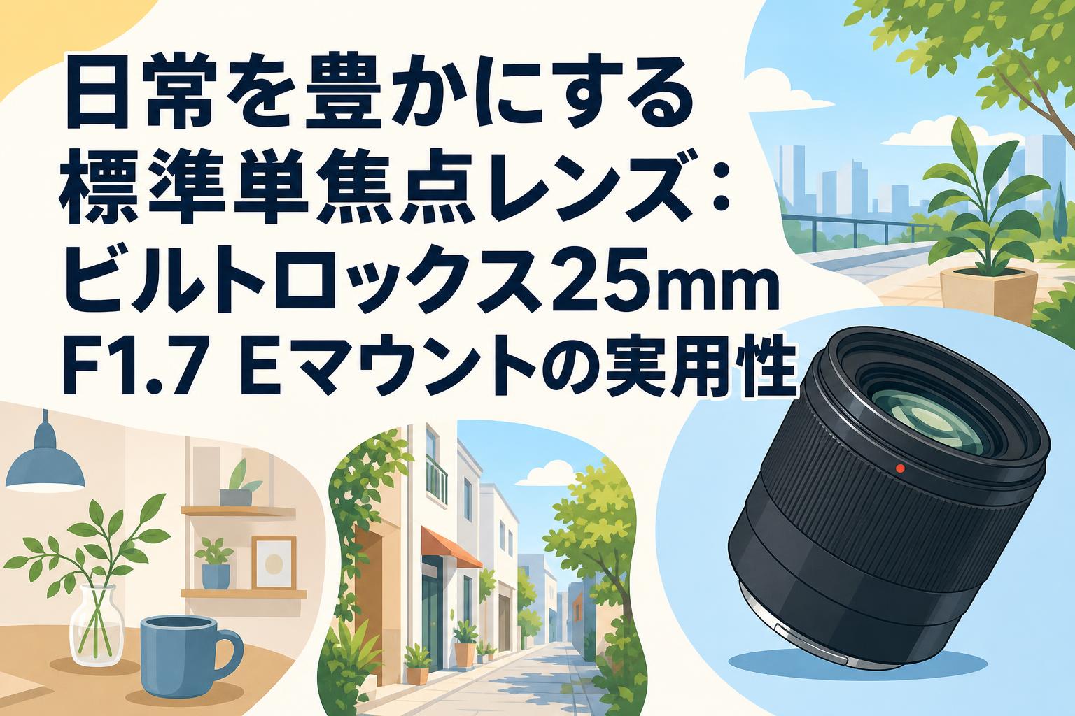 日常を豊かにする標準単焦点レンズ：ビルトロックス25mm F1.7 Eマウントの実用性