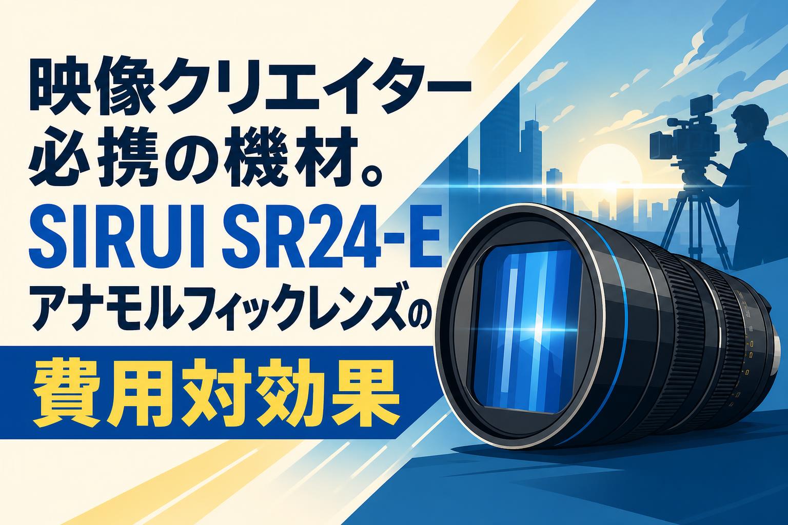 映像クリエイター必携の機材。SIRUI SR24-E アナモルフィックレンズの費用対効果