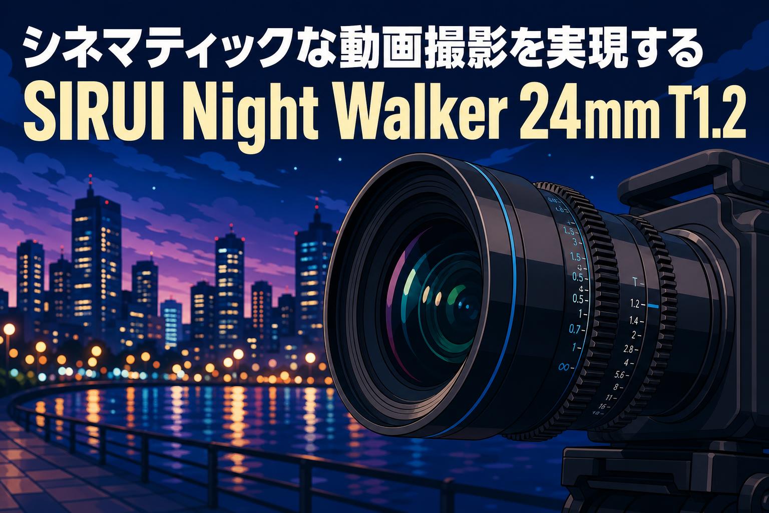 シネマティックな動画撮影を実現するSIRUI Night Walker 24mm T1.2
