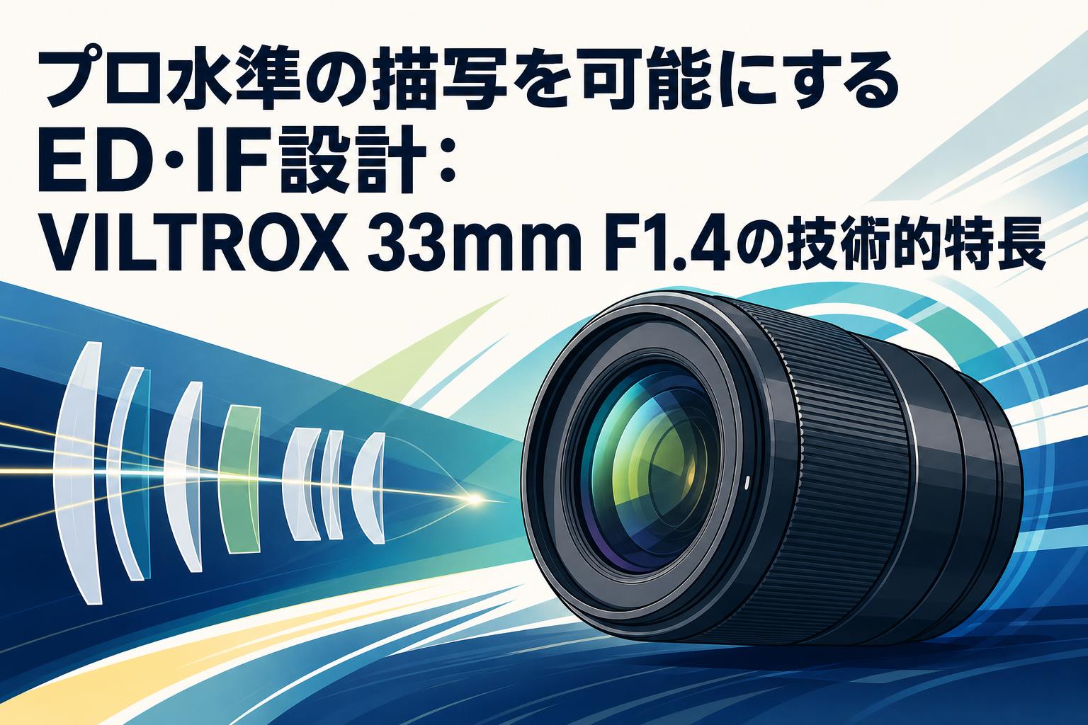プロ水準の描写を可能にするED・IF設計：VILTROX 33mm F1.4の技術的特長