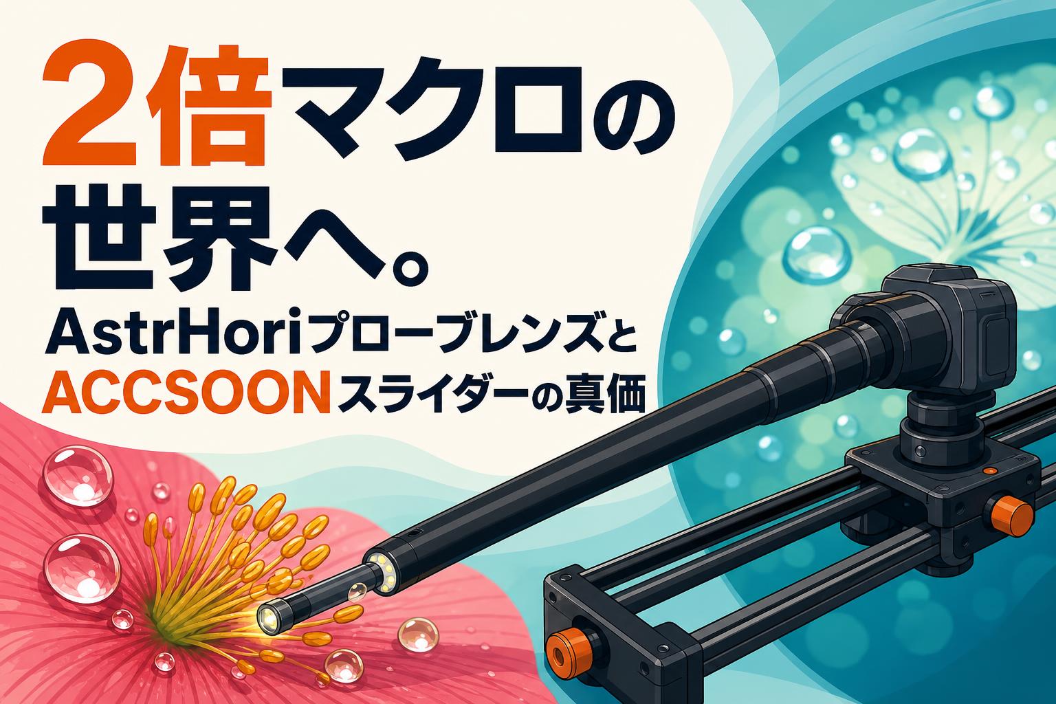 2倍マクロの世界へ。AstrHoriプローブレンズとACCSOONスライダーの真価