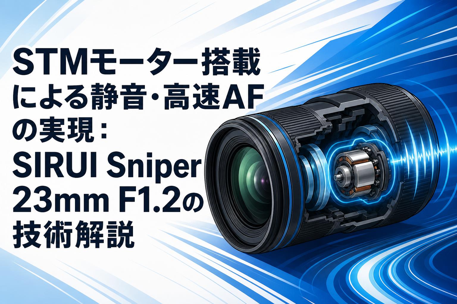 STMモーター搭載による静音・高速AFの実現：SIRUI Sniper 23mm F1.2の技術解説