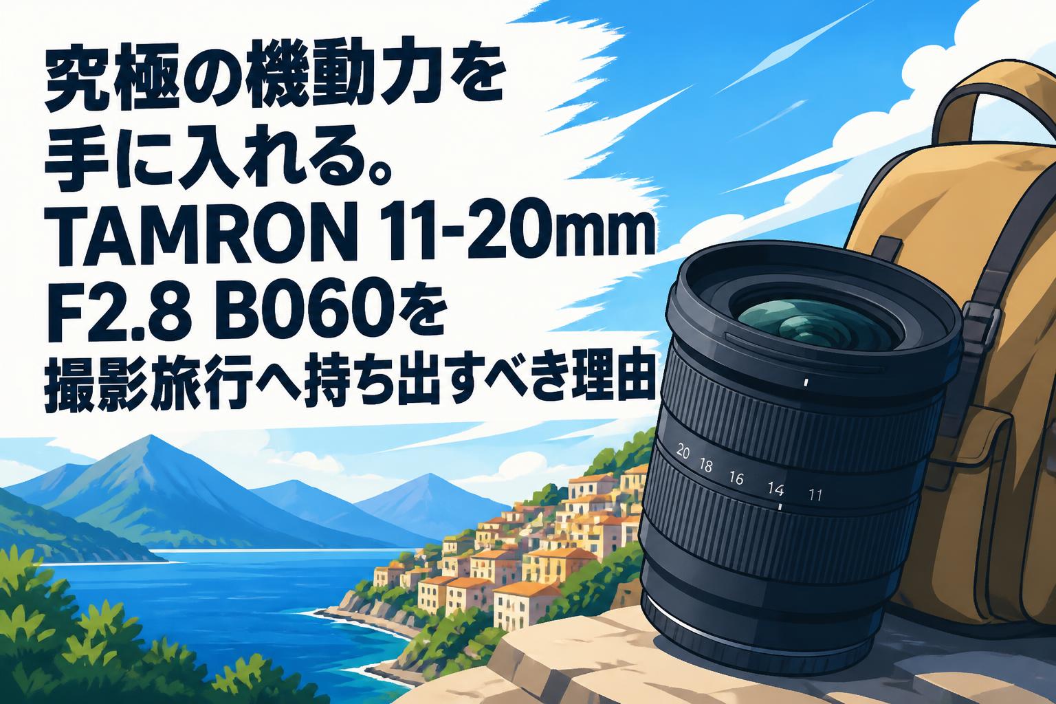 究極の機動力を手に入れる。TAMRON 11-20mm F2.8 B060を撮影旅行へ持ち出すべき理由