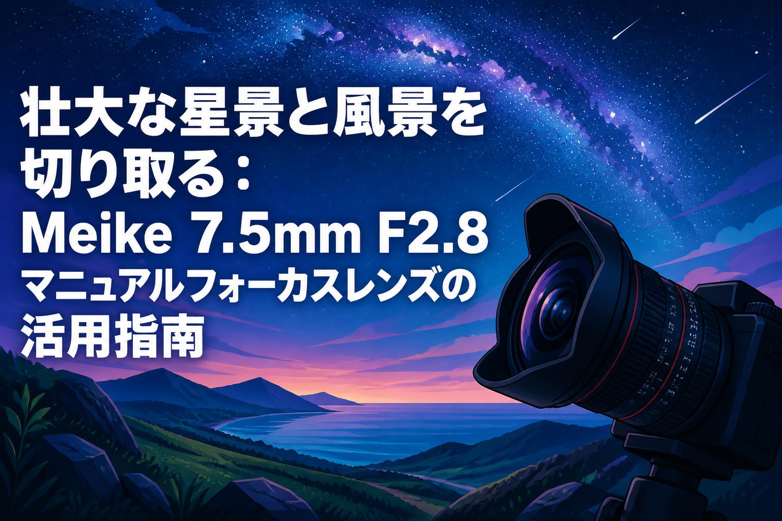 壮大な星景と風景を切り取る：Meike 7.5mm F2.8マニュアルフォーカスレンズの活用指南