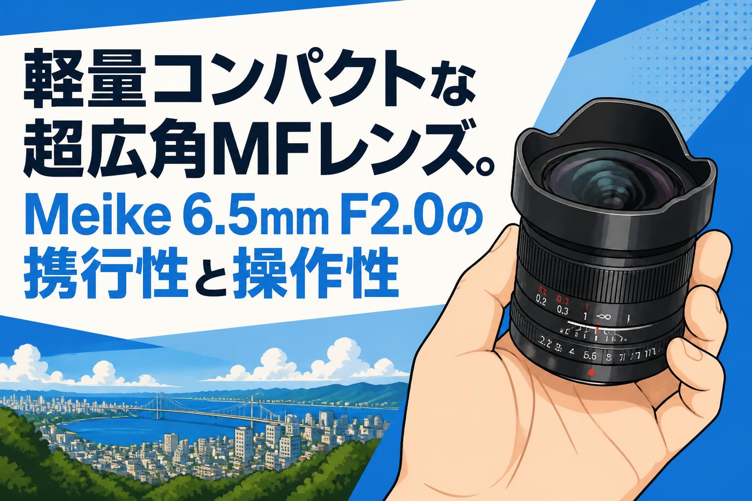 軽量コンパクトな超広角MFレンズ。Meike 6.5mm F2.0の携行性と操作性