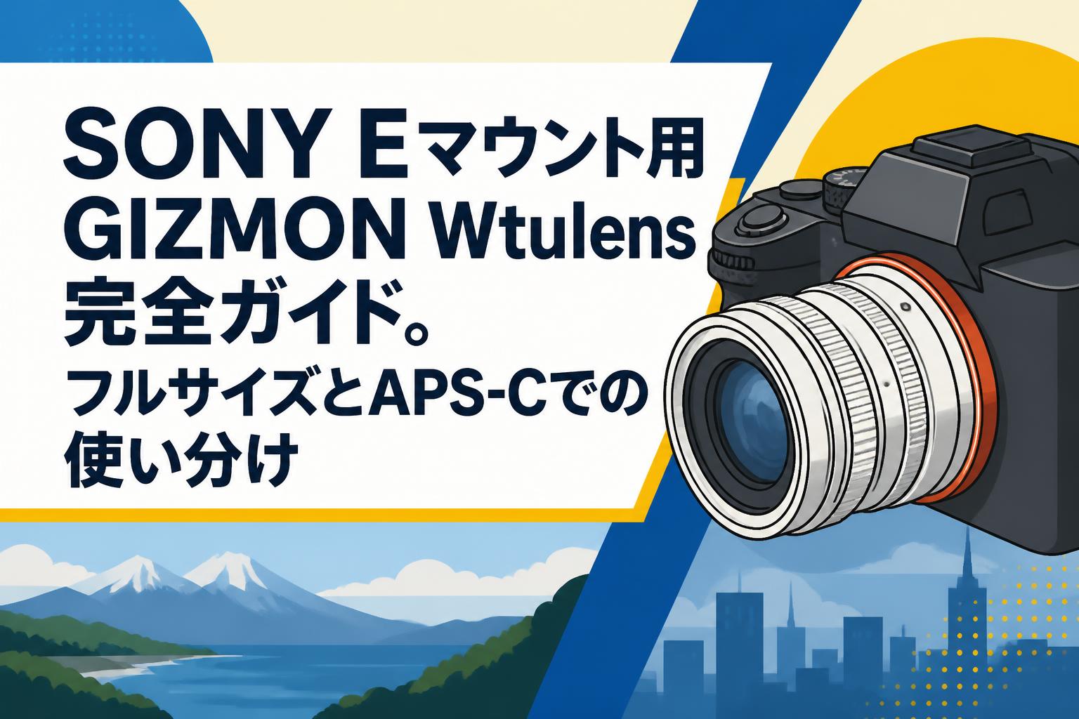 SONY Eマウント用GIZMON Wtulens完全ガイド。フルサイズとAPS-Cでの使い分け