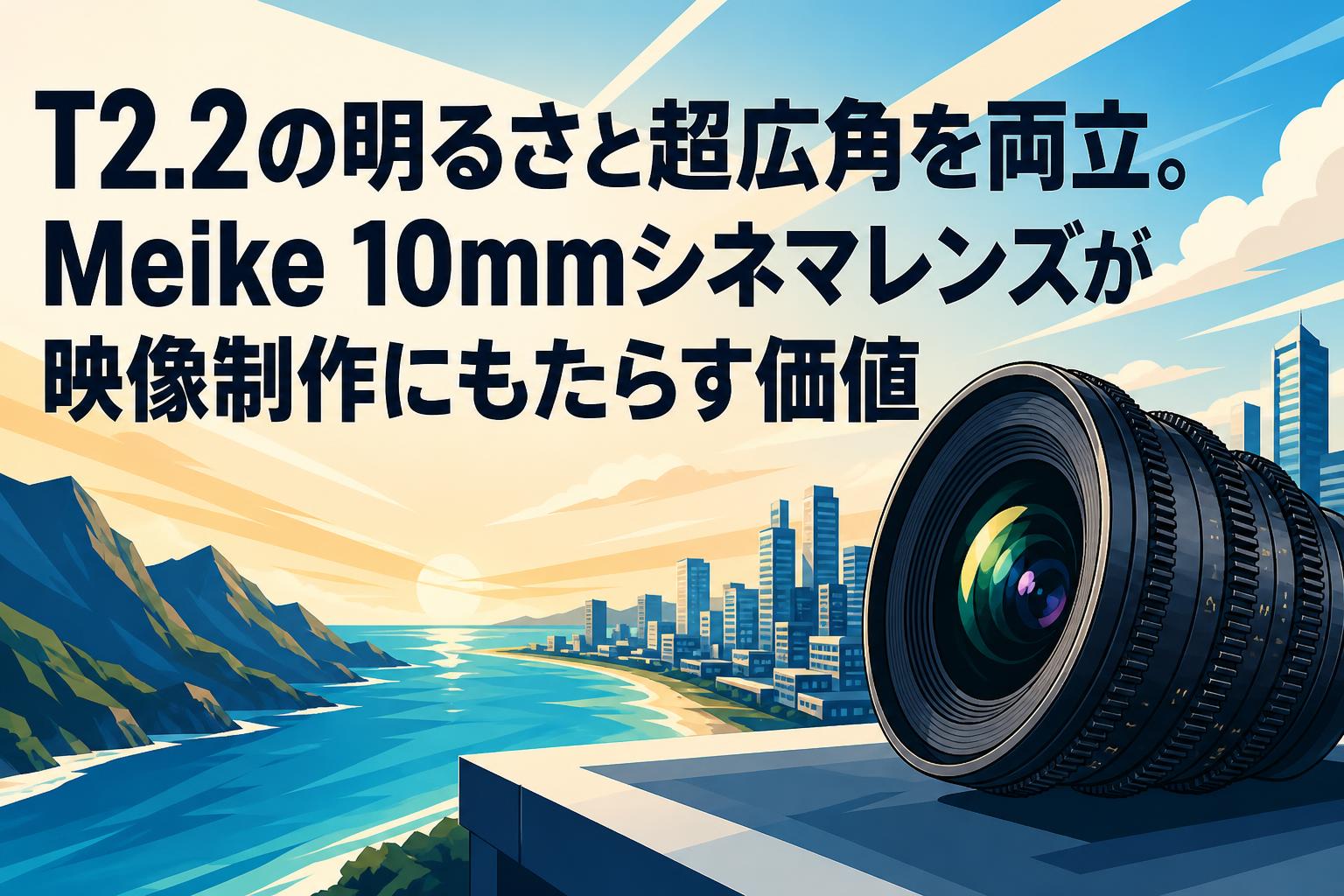 T2.2の明るさと超広角を両立。Meike 10mmシネマレンズが映像制作にもたらす価値