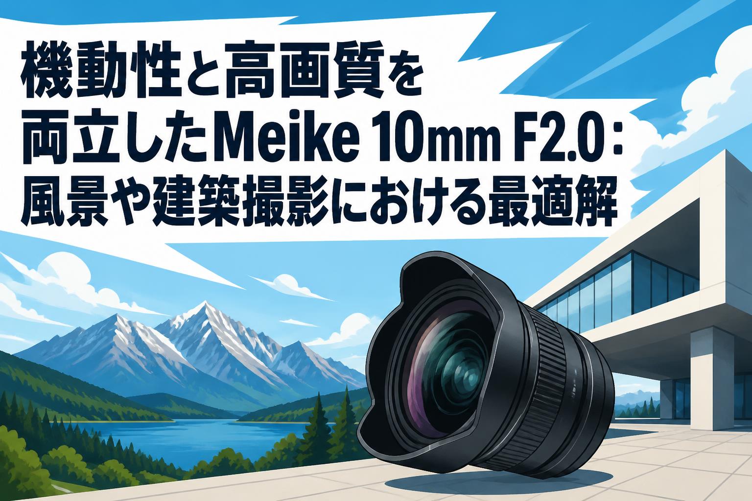 機動性と高画質を両立したMeike 10mm F2.0：風景や建築撮影における最適解