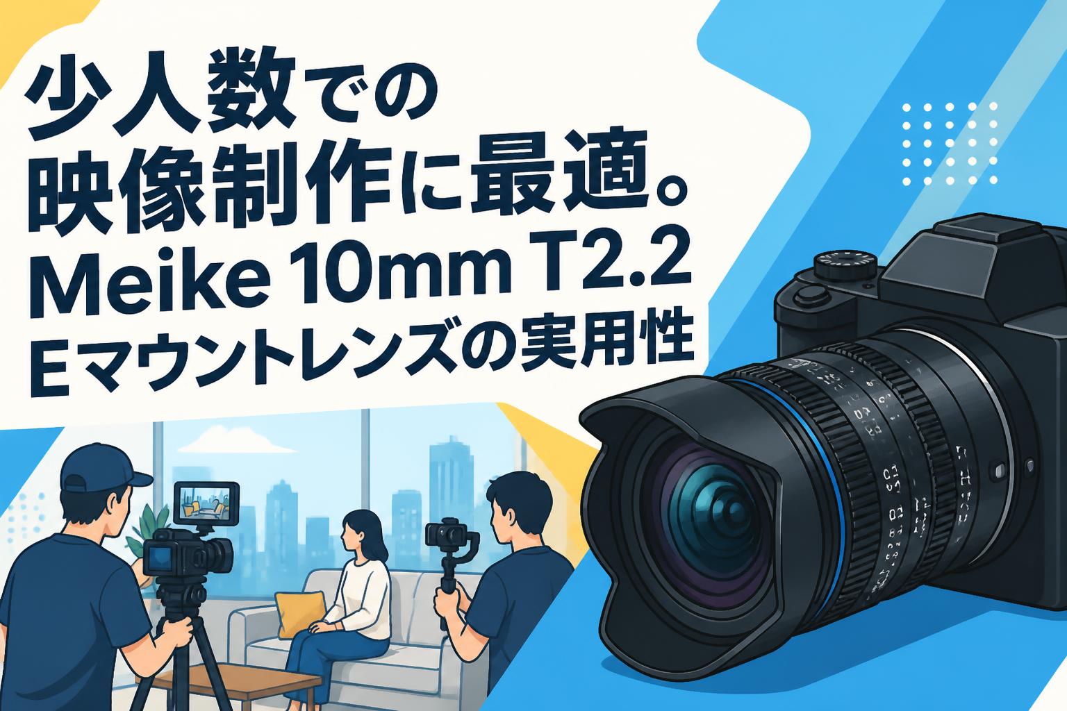 少人数での映像制作に最適。Meike 10mm T2.2 Eマウントレンズの実用性