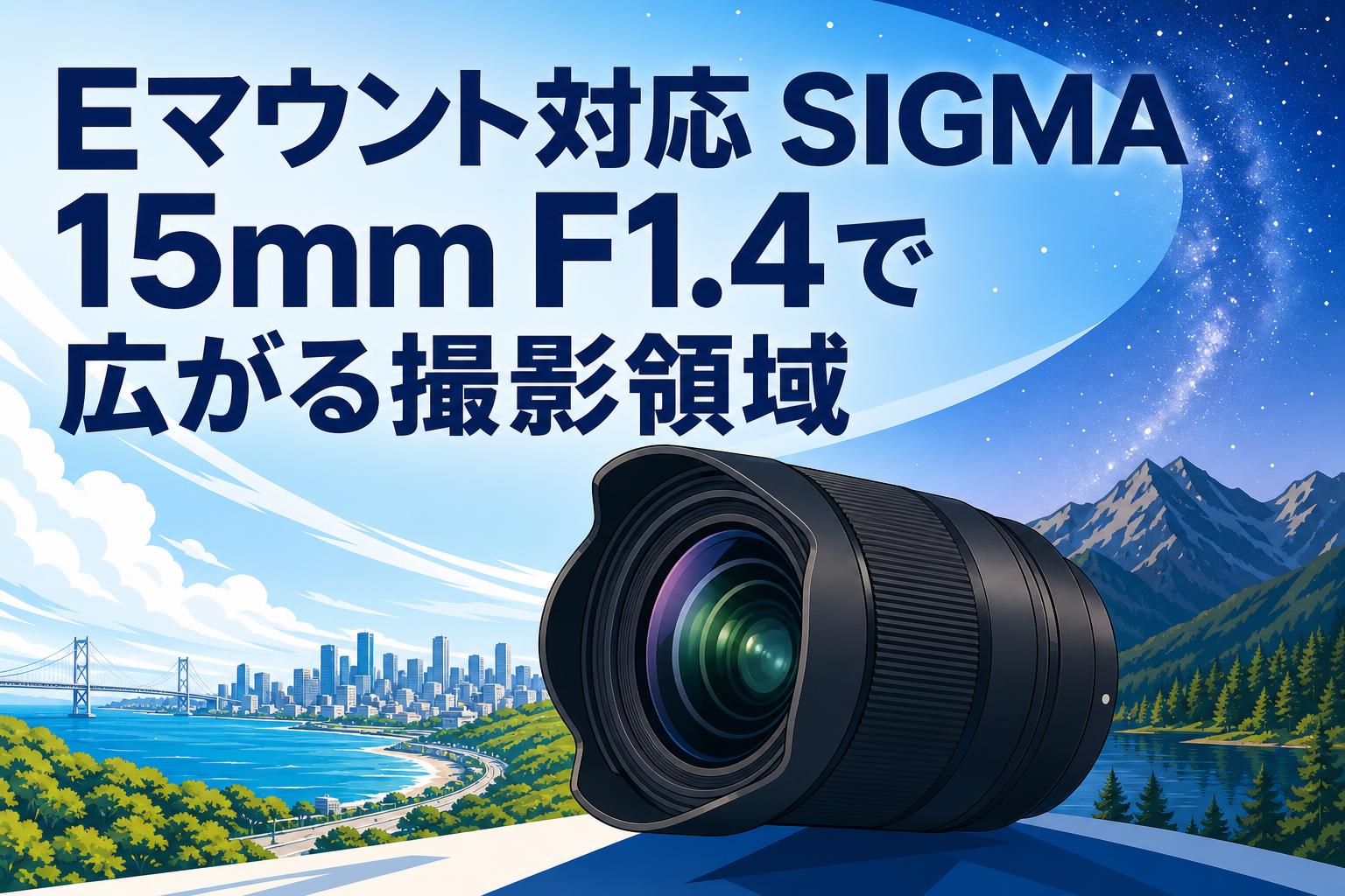 Eマウント対応 SIGMA 15mm F1.4で広がる撮影領域