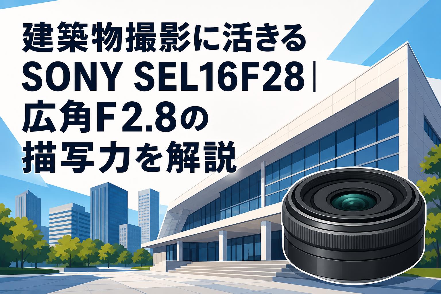 建築物撮影に活きるSONY SEL16F28｜広角F2.8の描写力を解説