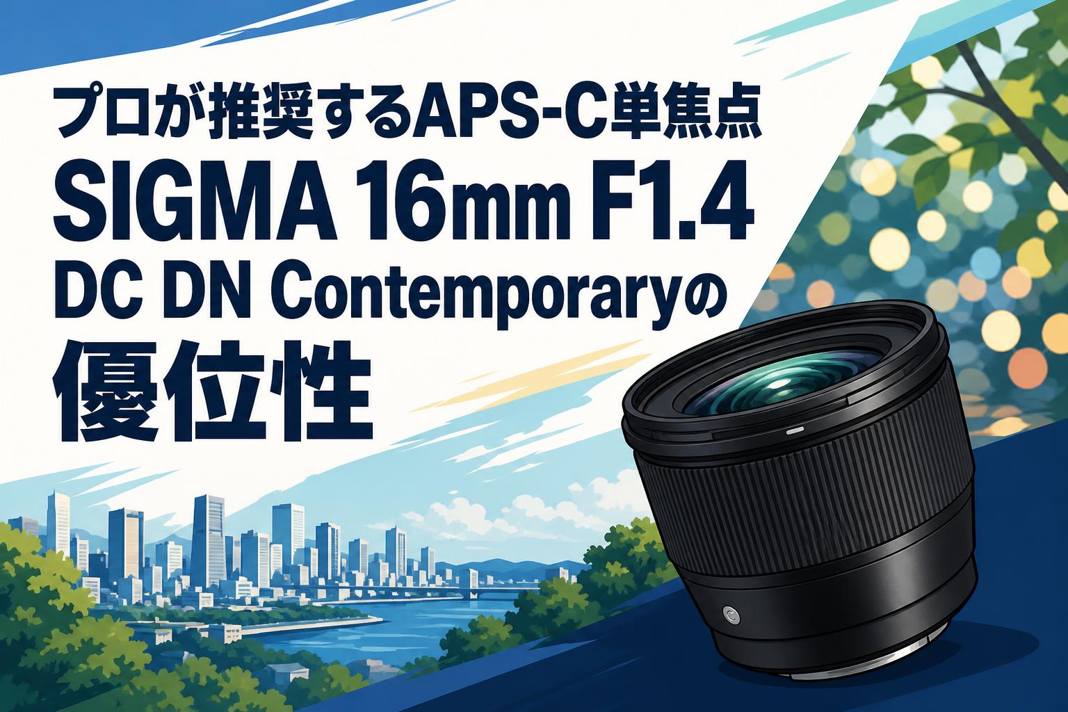 プロが推奨するAPS-C単焦点 SIGMA 16mm F1.4 DC DN Contemporaryの優位性