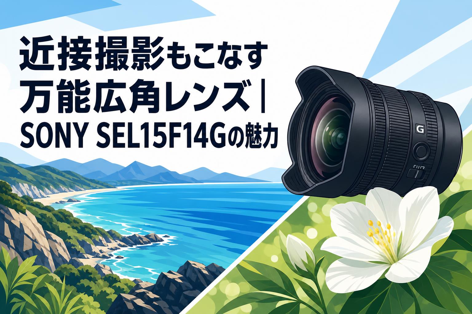 近接撮影もこなす万能広角レンズ｜SONY SEL15F14Gの魅力