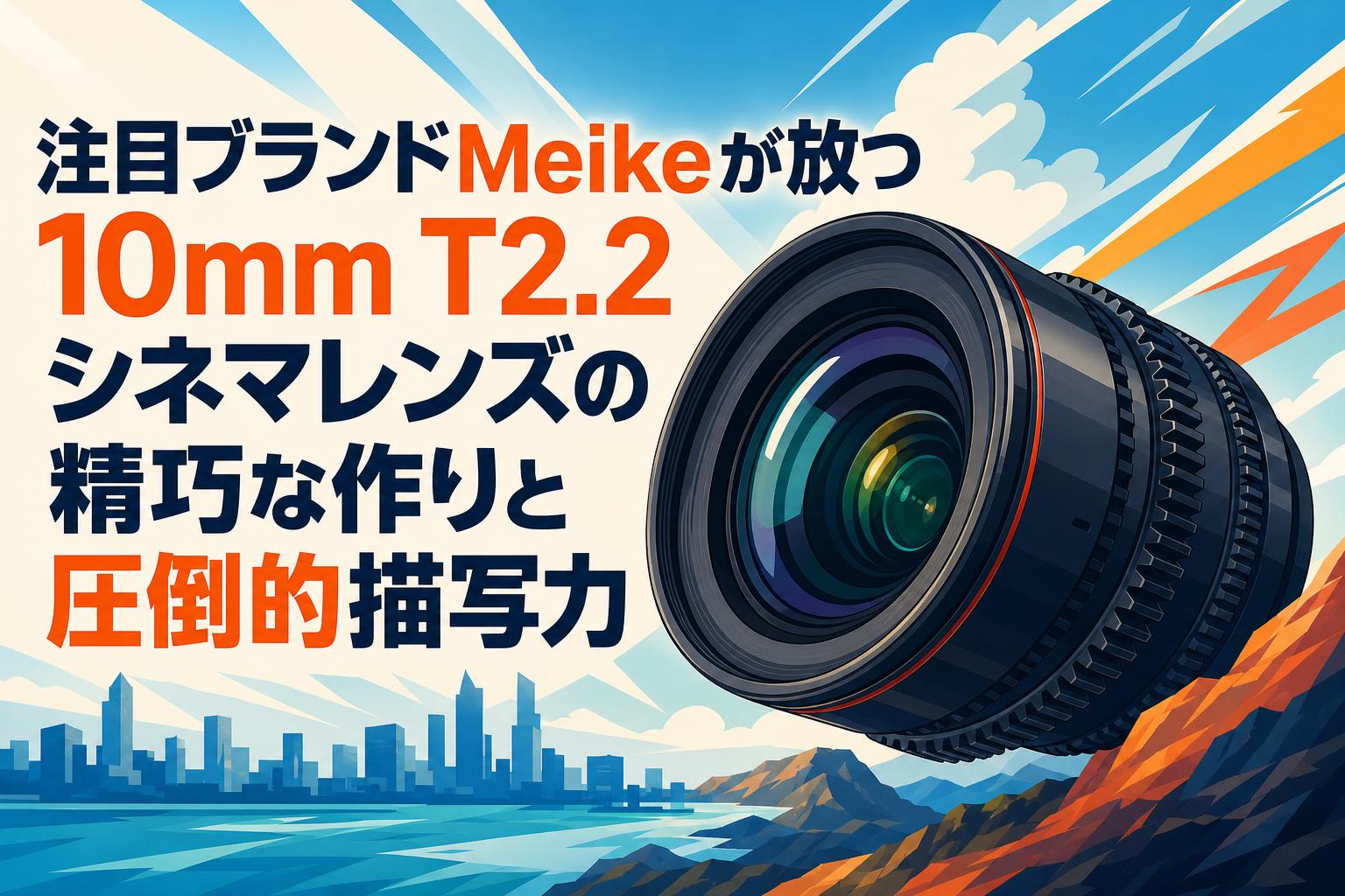 注目ブランドMeikeが放つ10mm T2.2シネマレンズの精巧な作りと圧倒的描写力