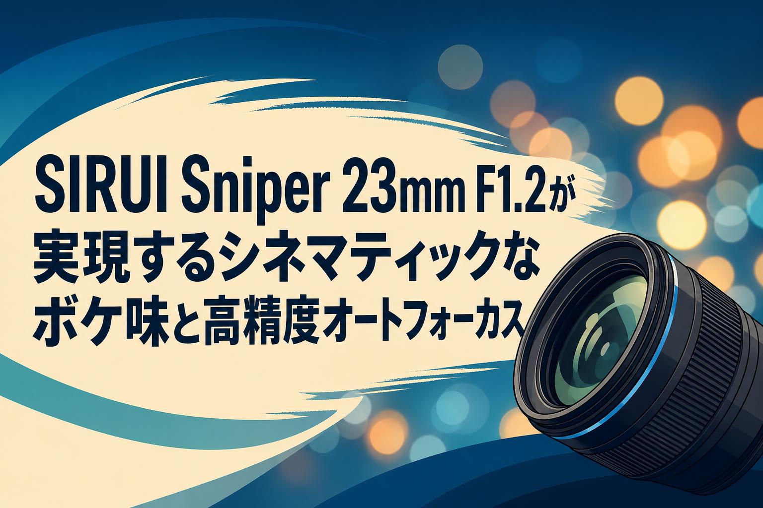 SIRUI Sniper 23mm F1.2が実現するシネマティックなボケ味と高精度オートフォーカス