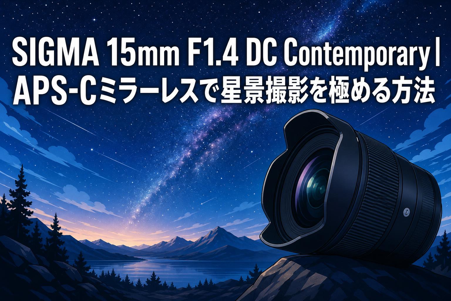 SIGMA 15mm F1.4 DC Contemporary｜APS-Cミラーレスで星景撮影を極める方法