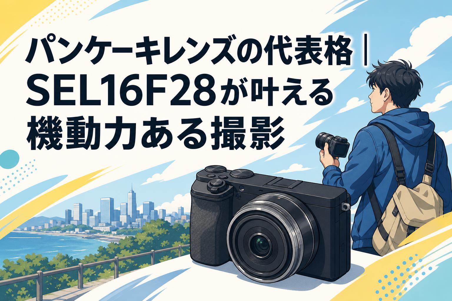 パンケーキレンズの代表格｜SEL16F28が叶える機動力ある撮影