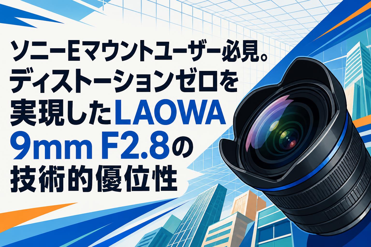 ソニーEマウントユーザー必見。ディストーションゼロを実現したLAOWA 9mm F2.8の技術的優位性