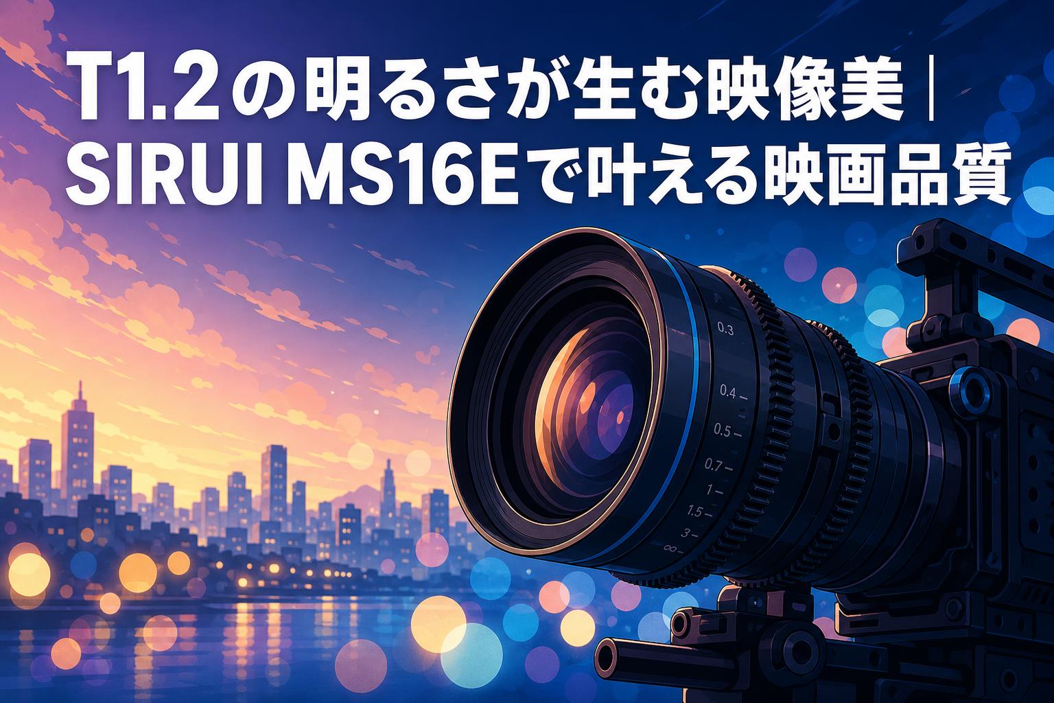 T1.2の明るさが生む映像美｜SIRUI MS16Eで叶える映画品質