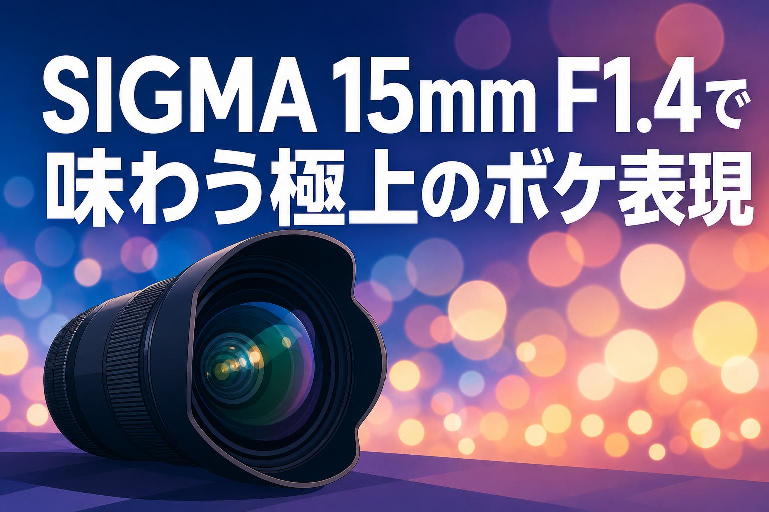 SIGMA 15mm F1.4で味わう極上のボケ表現