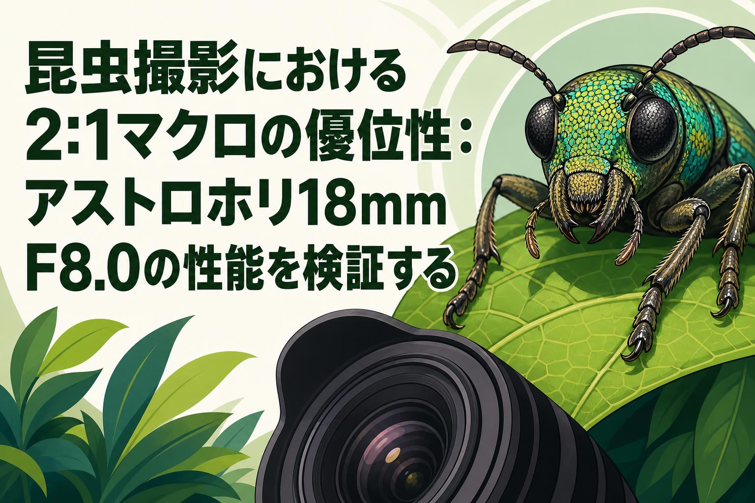 昆虫撮影における2:1マクロの優位性：アストロホリ18mm F8.0の性能を検証する