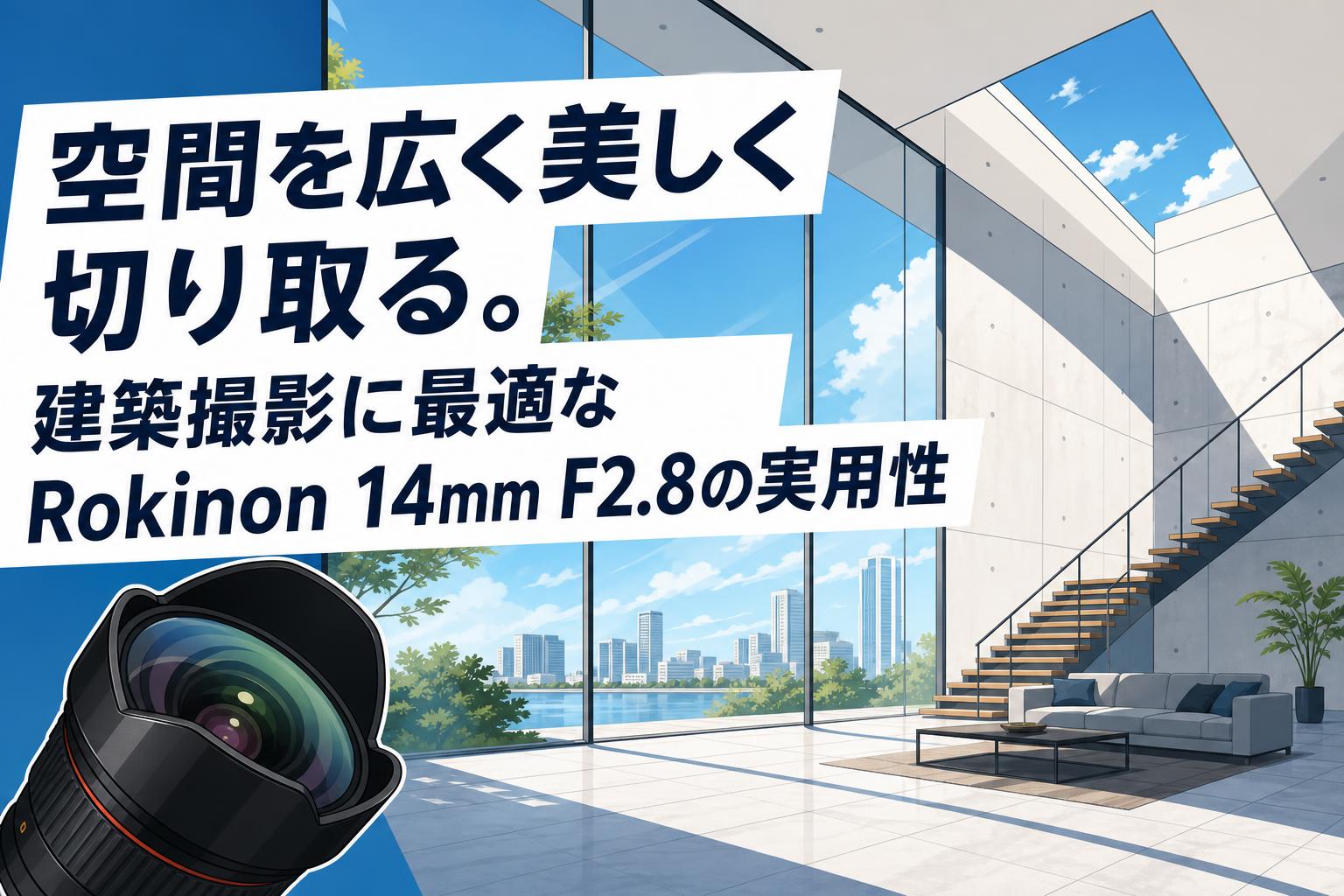 空間を広く美しく切り取る。建築撮影に最適なRokinon 14mm F2.8の実用性