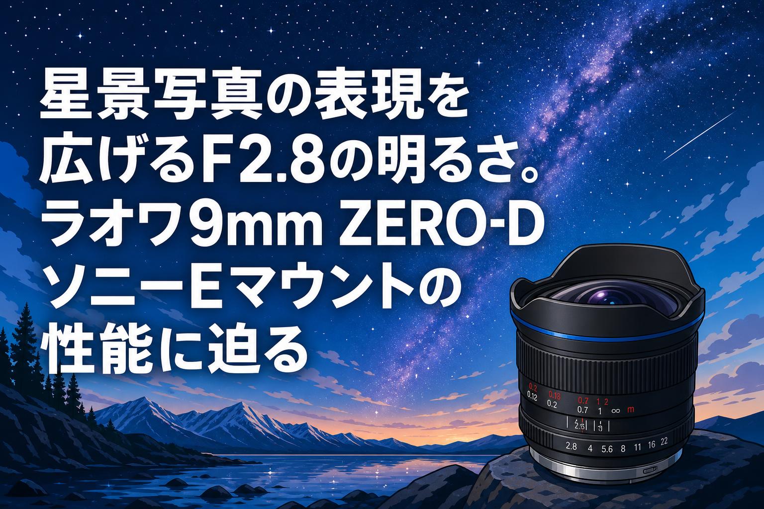 星景写真の表現を広げるF2.8の明るさ。ラオワ9mm ZERO-D ソニーEマウントの性能に迫る