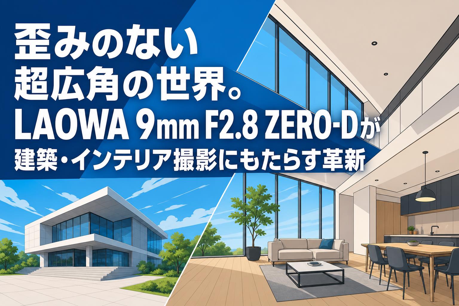 歪みのない超広角の世界。LAOWA 9mm F2.8 ZERO-Dが建築・インテリア撮影にもたらす革新