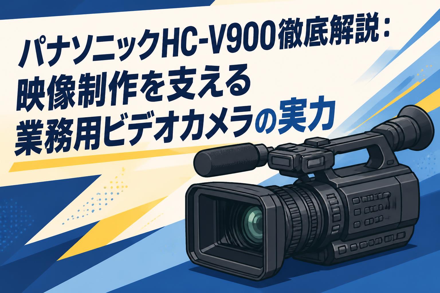 パナソニックHC-V900徹底解説：映像制作を支える業務用ビデオカメラの実力