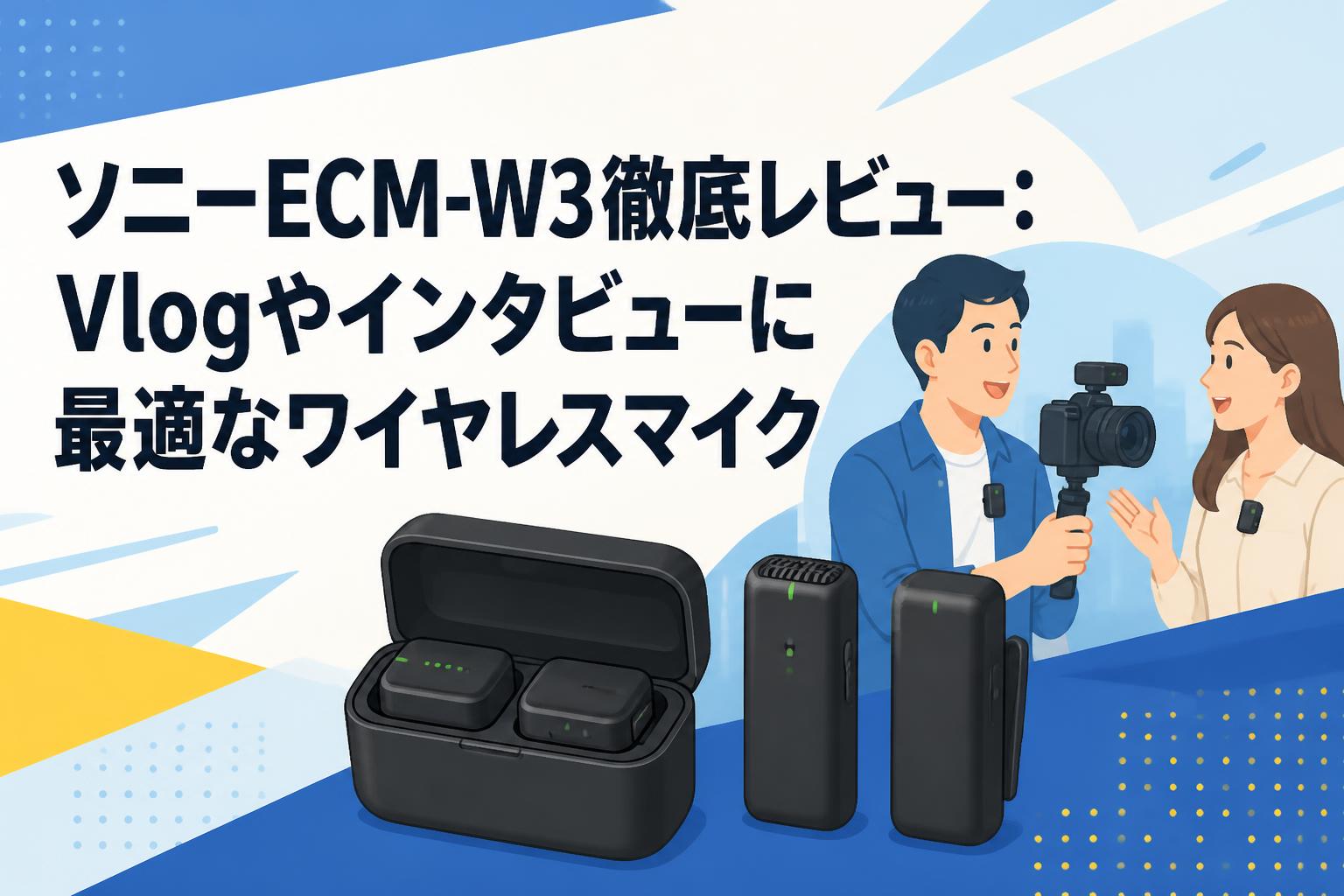 ソニーECM-W3徹底レビュー：Vlogやインタビューに最適なワイヤレスマイク