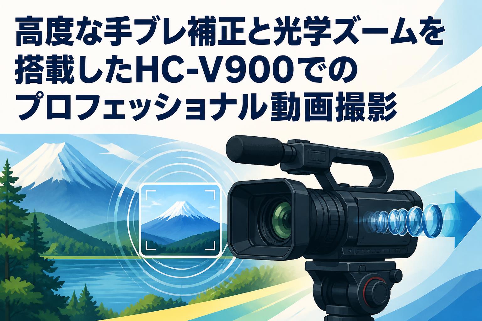 高度な手ブレ補正と光学ズームを搭載したHC-V900でのプロフェッショナル動画撮影