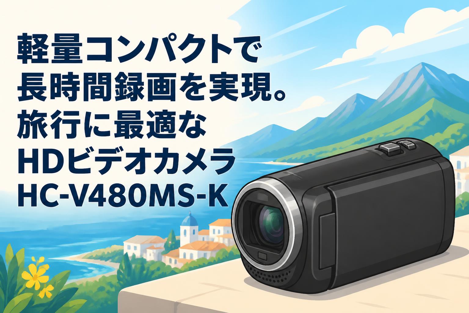 軽量コンパクトで長時間録画を実現。旅行に最適なHDビデオカメラHC-V480MS-K